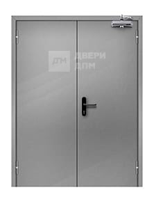 Глухая противопожарная дверь двупольная ДПМ-02 EI-60 1600×2000 мм